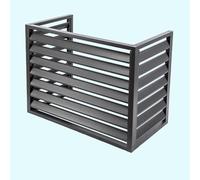 Outdoor Air Conditioner Cover Aluminum Soundproof Fence Privacy Screen for AC Unit Dark Gray 1.5P100x50x70cmNoise Reduction & Weather Protection