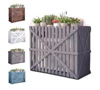 Outdoor Air Conditioner Cover for Garden & Pool Easy Installation Gray 41.3"x19.6"x37.4" Protection for Patio & Yard Stylish AC Fence Solution