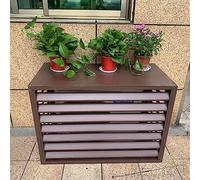 Outdoor Air Conditioner Cover for Mini Split UnitsHeavyDuty Aluminum Privacy Screen Weatherproof AntiTheft Durable AC Condenser Protection with Vent Hole