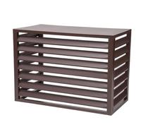 Outdoor Air Conditioner Cover HeavyDuty Aluminum Weatherproof AC Unit ProtectorCentral AC Cover Brown 110x60x80CM 4 Sides