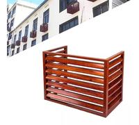 Outdoor Air Conditioner Cover - Noise Reduction and Aesthetic Enhancement for Heat Pump Units, Inclined Grille Design