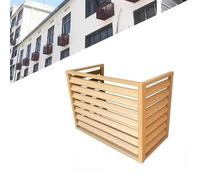 Outdoor Air Conditioner Cover - Noise Reduction and Aesthetic Enhancement for Heat Pump Units, Inclined Grille Design