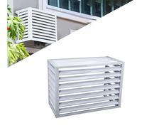 Outdoor Air Conditioner Cover - Noise Reduction and Aesthetic Enhancement for Heat Pump Units, Inclined Grille Design