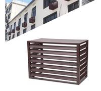 Outdoor Air Conditioner Cover - Noise Reduction and Aesthetic Enhancement for Heat Pump Units, Inclined Grille Design