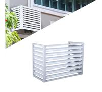 Outdoor Air Conditioner Cover - Noise Reduction and Aesthetic Enhancement for Heat Pump Units, Inclined Grille Design