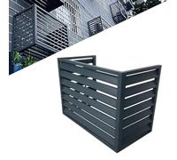 Outdoor Air Conditioner Cover - Noise Reduction and Aesthetic Enhancement for Heat Pump Units, Inclined Grille Design