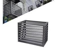 Outdoor Air Conditioner Cover - Noise Reduction and Aesthetic Enhancement for Heat Pump Units, Inclined Grille Design