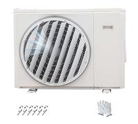 Outdoor Air Conditioner Cover - Round Metal Sheet Window Unit Protection Anti-Direct Blowing Baffle for Home Weatherproof 53x53cm (21x21in)