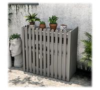 Outdoor Air Conditioner Cover - Solid Wood Flower Rack & Protective Grilles Stylish & Waterproof Perfect for Hiding AC Units Ideal for Gardens & Patios