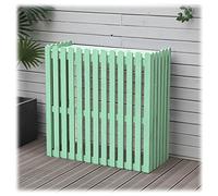 Outdoor Air Conditioner Cover - Solid Wood Flower Rack Waterproof Protective Grille for Hiding AC Units Flower Stand for Garden & Patio Decoration