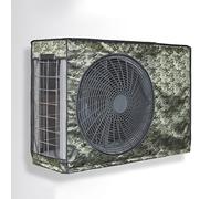 Outdoor Air Conditioner Cover Waterproof AC Unit Protection Sun Shade for Window Units Green with Black Net Fits 80x55x30cm - Weatherproof Shield.