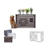 Outdoor Air Conditioner Cover - Weatherproof AC Unit Protection Split Fence Design Multi-functional Plant Rack 45° Inclined Grille Fits L110*W60*H80 Inches