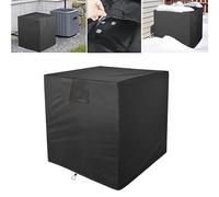 Outdoor Air Conditioner Cover Winter Protection with Windproof Elastic Drawstring All-Season Shield for 24x24x22in (61x61x56cm) Units Schwarz Color