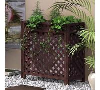 Outdoor Air Conditioner Cover with 4 Panels, Privacy Fence Panels, Storage Top for Garden AC Units, Patio Protection and Decoration, Weather-Resistant Design