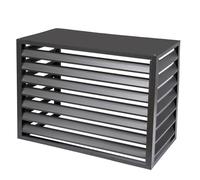 Outdoor Air Conditioner CoverAluminum AC Cover for Central Units Weatherproof Protection Gray 110x60x80CM 4Sided Design Durable & UVResistant