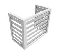 Outdoor Air Conditioner CoverAluminum AC Cover for Central Units Weatherproof Protection (White 100x50x70CM 3 Sides)