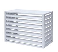 Outdoor Air Conditioner CoverAluminum AC Unit Cover Fits Central Air Conditioners (White 100x50x70CM 4 Sides) Weatherproof Protection for HVAC Systems