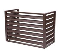 Outdoor Air Conditioner CoverAluminum AC Unit Protector Weatherproof Cover for Central Air Conditioners Brown 110x60x80CM 3 Sides