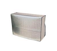 Outdoor Air Conditioning Cover, 1pc Metal Aluminum Film Outdoor Air Conditioning Sun Shade Protection Covers Sunshade Cover Silver(90x62x38cm)