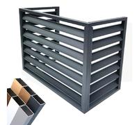 Outdoor Air Conditioning Cover Aluminium Heat Pump Cladding 110 x 60 x 80 cm Protective Fence for Garden & Balcony Shield Against Weather Elements