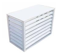 Outdoor Air Source Heat Pump Cover Condenser Protective Aluminum Mini-Split Condenser Cover Ideal for Plant Stand and Concealing Ac Unit (4sides-White,110x60x80cm)
