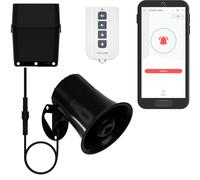 Outdoor Alarm Controller 2 and SirenFob Kit, Battery-Powered Siren/Alarm/Relay Controller, 12VDC Out, Up to 1/4 Mile Open-Air Range, 110dB Siren Included, YoLink Hub Required