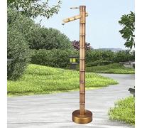 Outdoor All-Copper Garden Water Column, Decorative Yard Hydrant, Water Feature Fountain, Garden Faucet, for Patio Lawn Cleaning and Irrigation(Antique 2,87.5cm/34.4in)