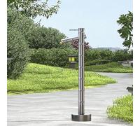 Outdoor All-Copper Garden Water Column, Decorative Yard Hydrant, Water Feature Fountain, Garden Faucet, for Patio Lawn Cleaning and Irrigation(Gray 2,69.5cm/27.4in)