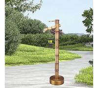 Outdoor All-Copper Garden Water Column, Decorative Yard Hydrant, Water Feature Fountain, Garden Faucet, for Patio Lawn Cleaning and Irrigation(Antique 1,69.5cm/27.4in)