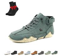 Outdoor All-Terrain Slip On Barefoot Hiking Beck Shoes,Breathable Non-Slip Barefoot Shoes,for Driving & Daily Wear(Green,8 UK)