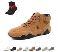 Outdoor All-Terrain Slip On Barefoot Hiking Beck Shoes,Breathable Non-Slip Barefoot Shoes,for Driving & Daily Wear(Light Brown,5 UK)