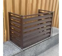 Outdoor Aluminum AC Unit Cover, Weather-Resistant Decorative Fence Panels for Trash and Flower Pots, Durable White Protection for Gardens and Patios
