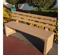 Outdoor Aluminum Alloy Double Bench for 2 People HeavyDuty Steel Frame Garden Seat Entryway Furniture Brown 120x40x45cm/47.2x15.7x17.7in
