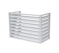 Outdoor Aluminum Alloy Hidden Air Conditioning Fences Air Conditioner Cover,Air-conditioning External Machine Rain-proof Protective Cover, White