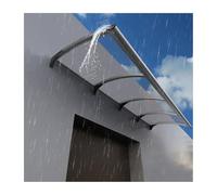 Outdoor Aluminum and Polycarbonate Door Canopy UV Protection for Garden Entry Versatile Weather-Resistant Awning 57 x 140 cm Shelter Solution