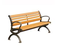 Outdoor Aluminum Garden Bench with Backrest - Plastic Wood Perfect for Multiple People Ideal for Parks and Leisure Spaces Weather-Resistant Outdoor Seating
