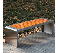 Outdoor Aluminum Steel Patio Garden Bench, 120x40x40cm, Anti-Rust Metal Frame, Perfect for Front Porch, Backyard, Park Seating & Outdoor Furniture Decor