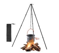 Outdoor Aluminum Tripod: Camping Cooking Tripod Stand Folding Stove Adjustable Hanging Chain Heavy Duty Fire Pit Portable Kitchen Backpacking Outdoor Libr