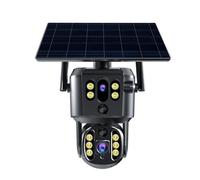 Outdoor American/European Version Solar-Powered Security Camera Low Consumption Dual-Lens Two-Way Audio Intercom Surveillance Camera 4G Monitoring Equipment (T90C-EU Version)