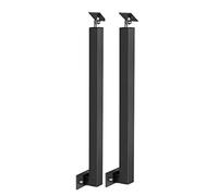 Outdoor and Indoor Handrail for Steps - 270° Adjustable SideMount Metal Baluster Posts 75cm BlackSpindle Set of 2 Balustrade Columns
