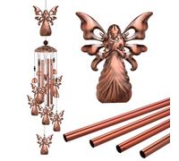 Outdoor Angel Wind Chimes Decor, Memorial Gifts/Sympathy Wind Chimes, Mobile Angel Wind Bell, Angel Wind Catcher, Bronze Angel Wind Chimes for Home,Yard,Patio,Garden Decoration, Festival Gifts for Mom
