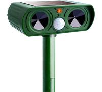 Outdoor Animal Deterrent, Solar Powered Ultrasonic Dog Chaser, Weatherproof Motion Sensor Hunter Equipment for Easy Installation, Protect Gardens