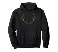 Outdoor Antlers Elk Deer Hunting Reindeer Lovers Pullover Hoodie