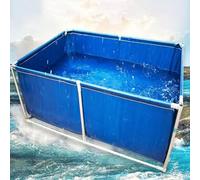 Outdoor Aquarium Fish Tank, Aquaculture Water Tank Cistern with Bracket, Temporary Pond for Koi Fish Turtles Swimming, 2 * 2 * 0.9m