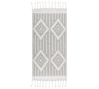 Outdoor Area Rug 80 x 150 cm Grey and White TABIAT