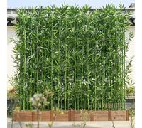 Outdoor Artificial Bamboo Decorations, Tall Simulated Plant Greenery Wall Backdrop With Base, 39 47 59 Artificial Plant Privacy Fence, Base-1m-18 Pole, H1.8m(70 7/8")