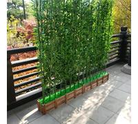 Outdoor Artificial Bamboo Trees1.5m Privacy Wall Divider18 PCS Faux Plant for Garden Screen Fencing & Home DecorPerfect for Landscaping & Easy Maintenance