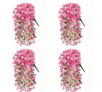 Outdoor Artificial Flowers, Large Morning Glory, Uv-Resistant Artificial Morning Glory, Perfect for Outdoor Decoration in All Seasons Such as Porches and Gardens