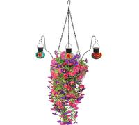 Outdoor Artificial Flowers with Metal Bird Feeder Hook | Artificial Flowers For Cockatiel Lovebirds Parrot Parrot Balcony Garden Porch Park