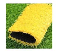 Outdoor Artificial Grass Mat 3cm Thick Non Shedding Yellow Turf Carpet Realistic Decor for Balcony Wall Art Fence Backdrop (20x39IN)